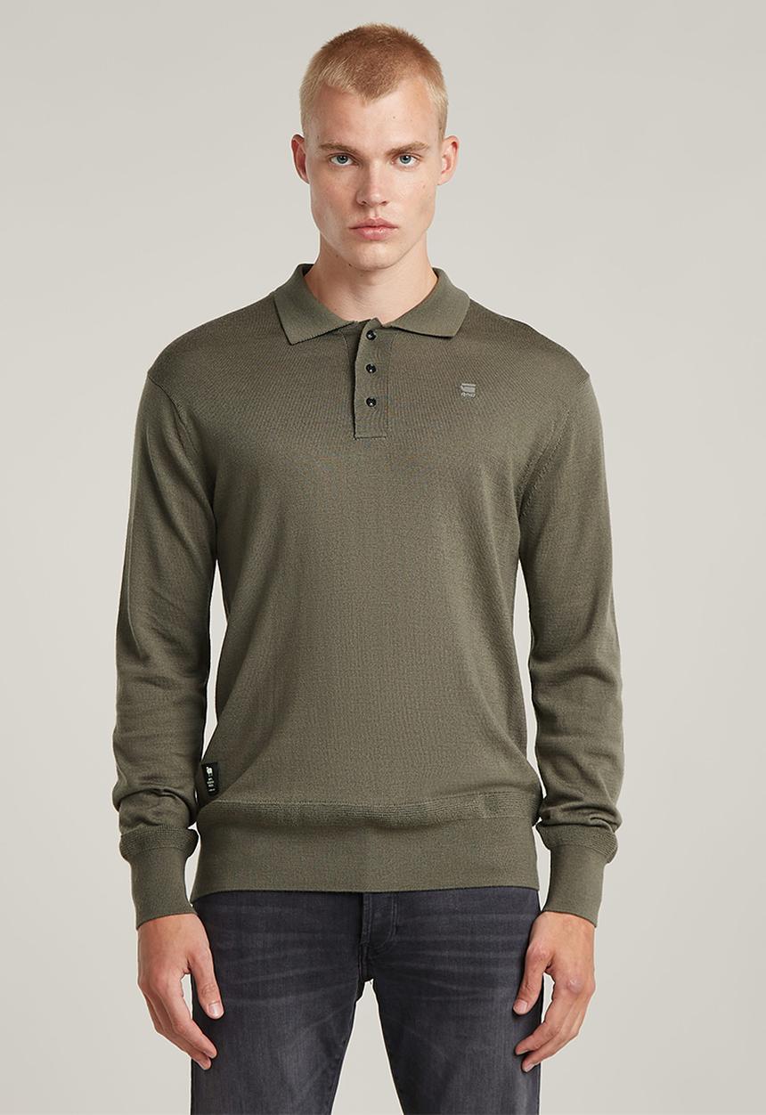 G-STAR - Premium core dunda polo knit - turf