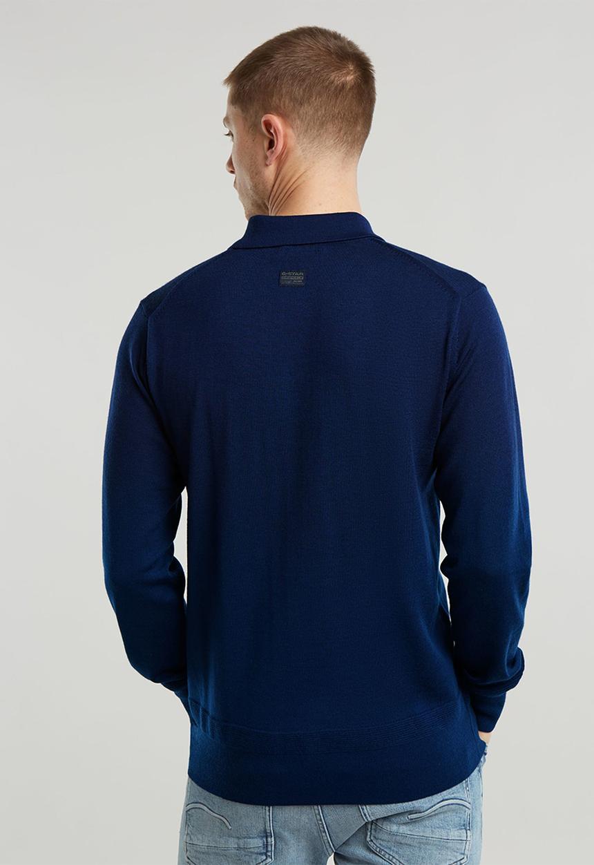 G-STAR - Premium core dunda polo knit - imperial blue