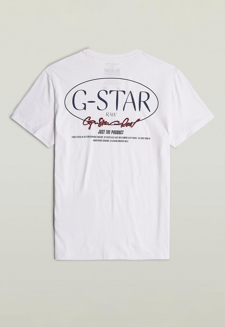 G-STAR - Circle back gr r t - white