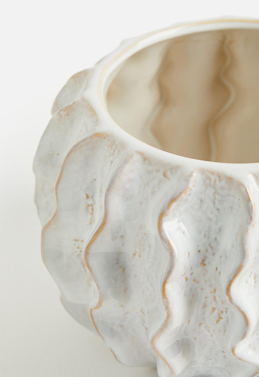 H&M - Stoneware plant pot - white