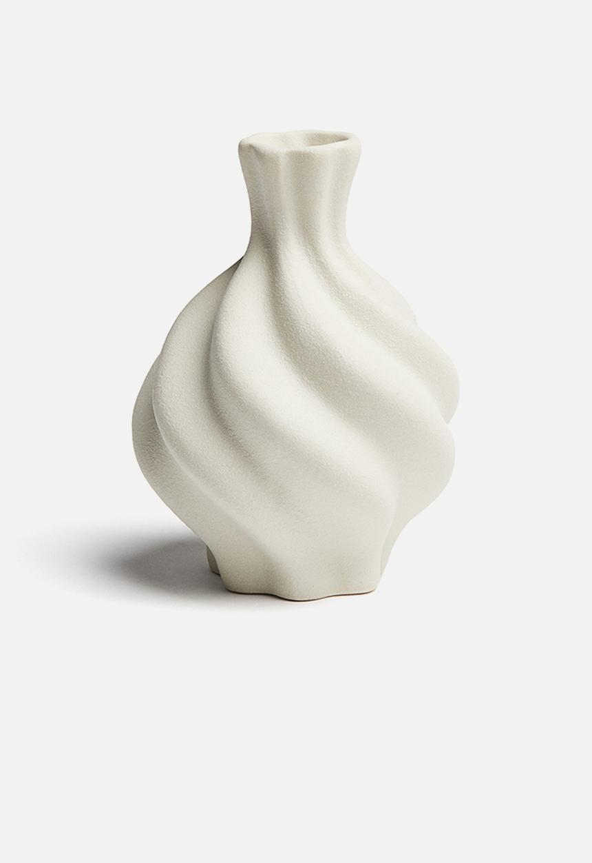 H&M - Small stoneware vase - white