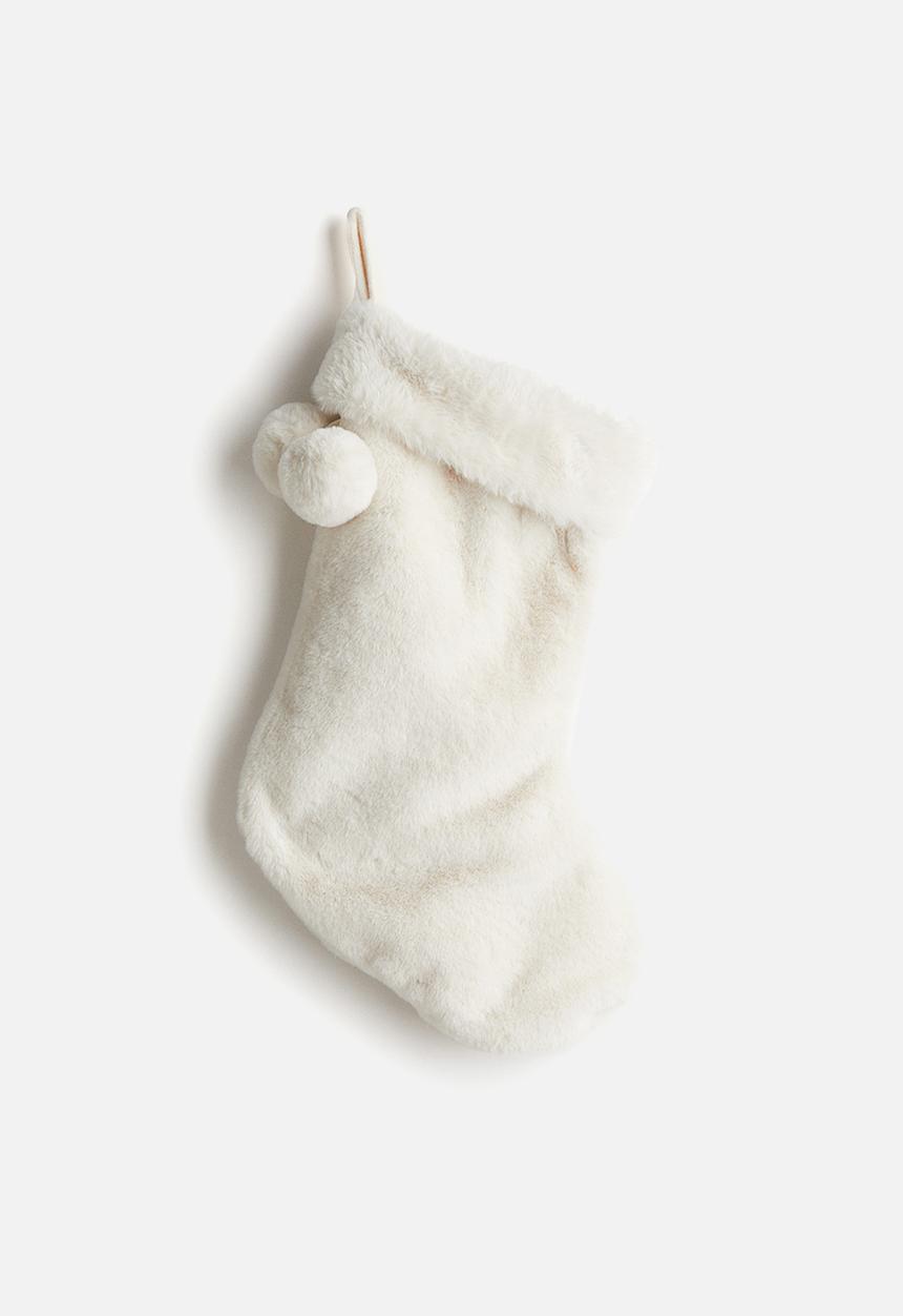H&M - Pile christmas stocking - natural white
