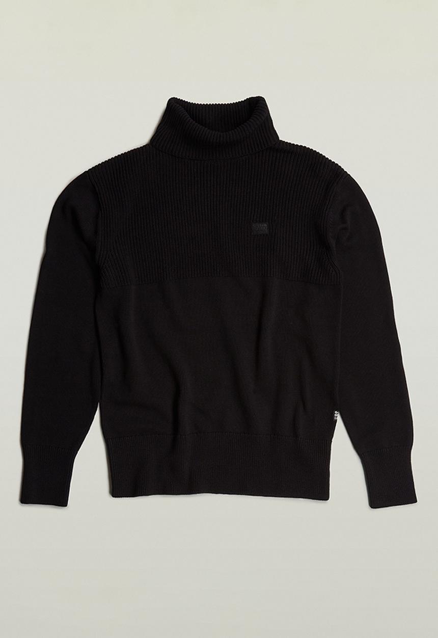 G-STAR - Fisherman turtle knit - dk black