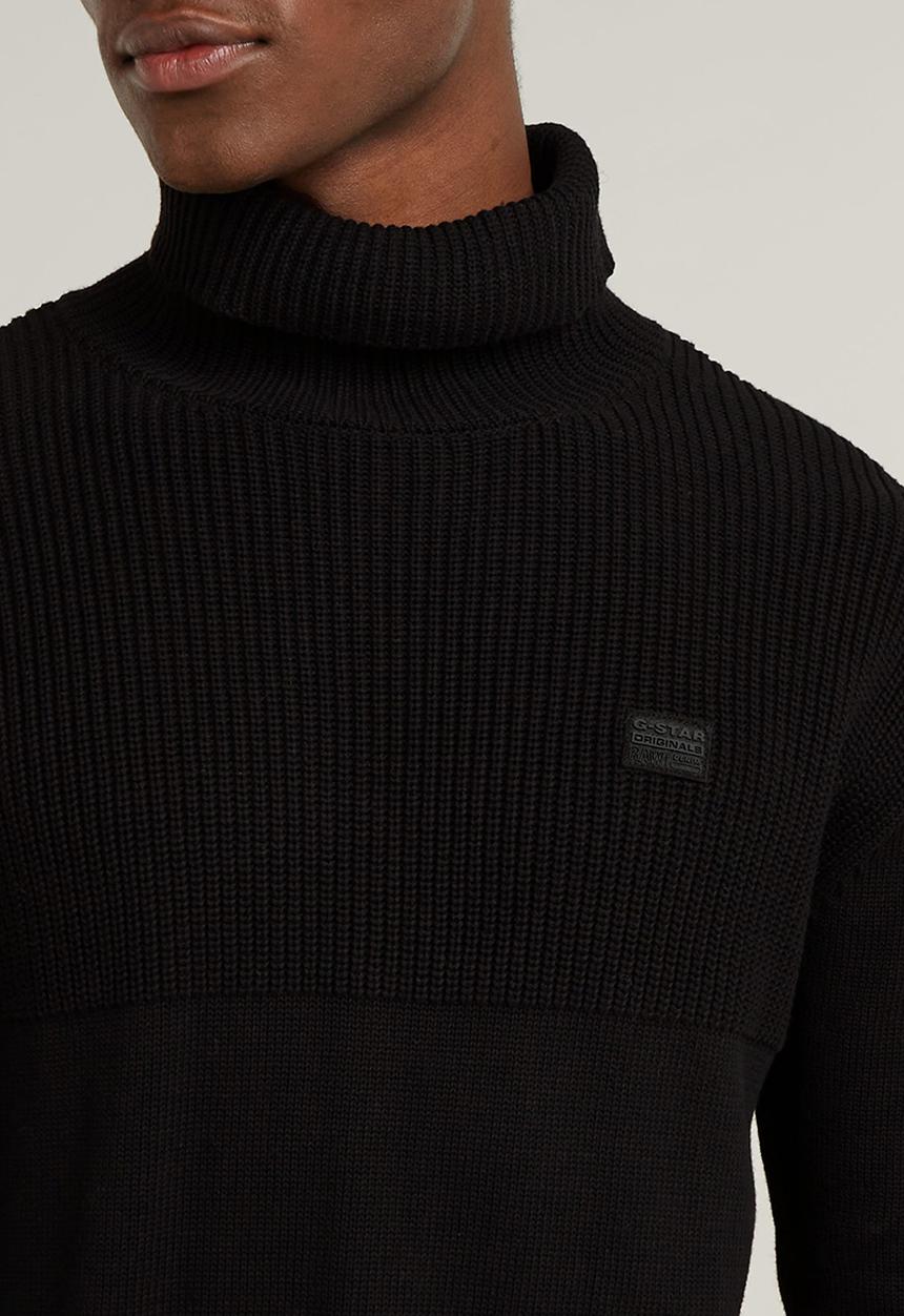 G-STAR - Fisherman turtle knit - dk black