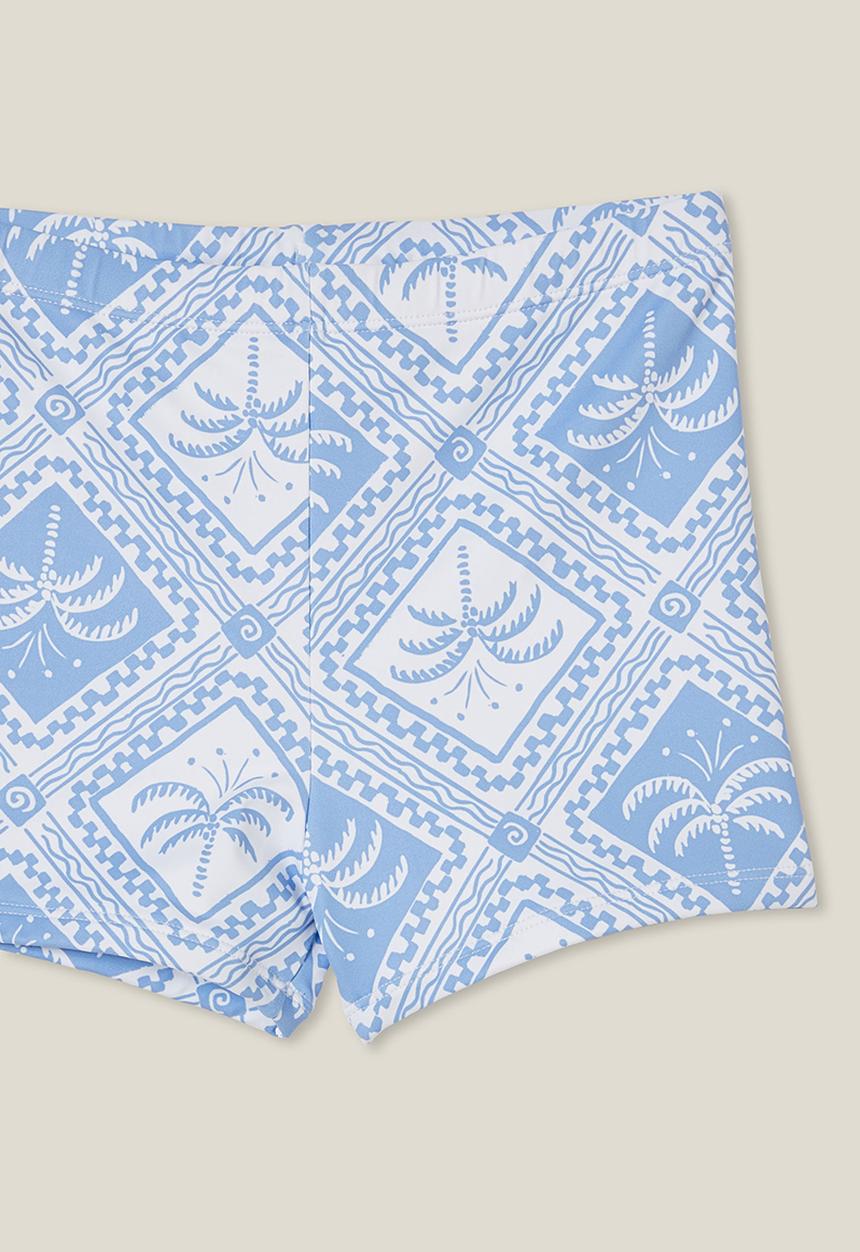 Cotton On - Billy boyleg swim trunk - dusk blue/tile palm