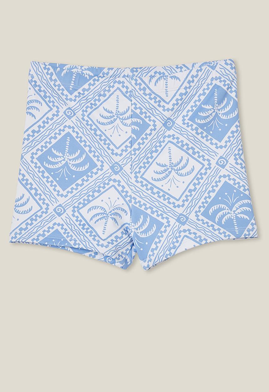 Cotton On - Billy boyleg swim trunk - dusk blue/tile palm