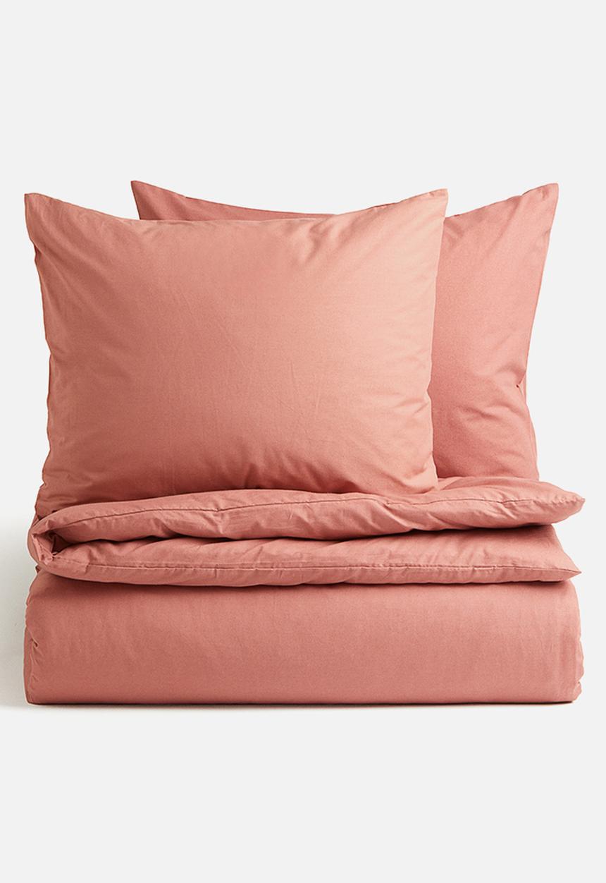 H&M - Cotton double/king duvet cover set - orange