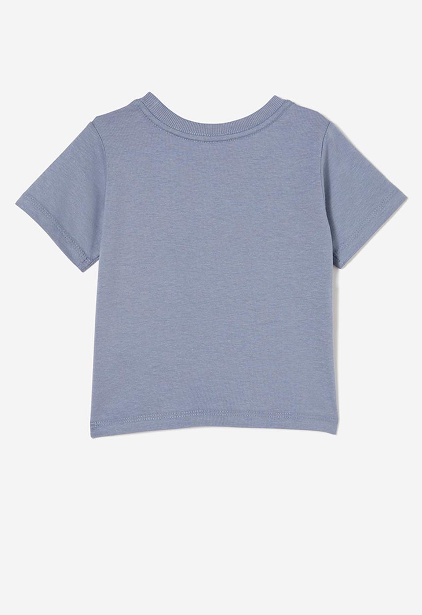 Cotton On - Jamie short sleeve graphic print tee - steel/buddies