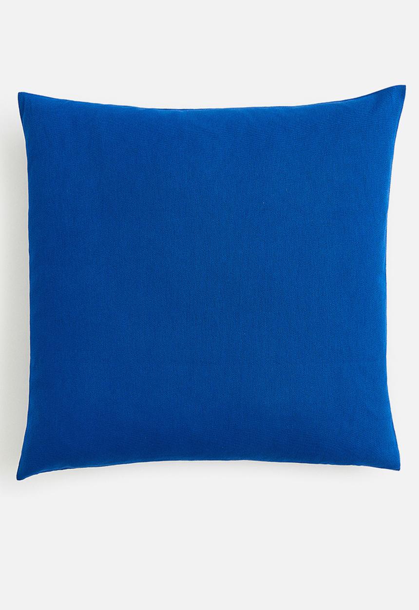H&M - Cotton canvas cushion cover - blue