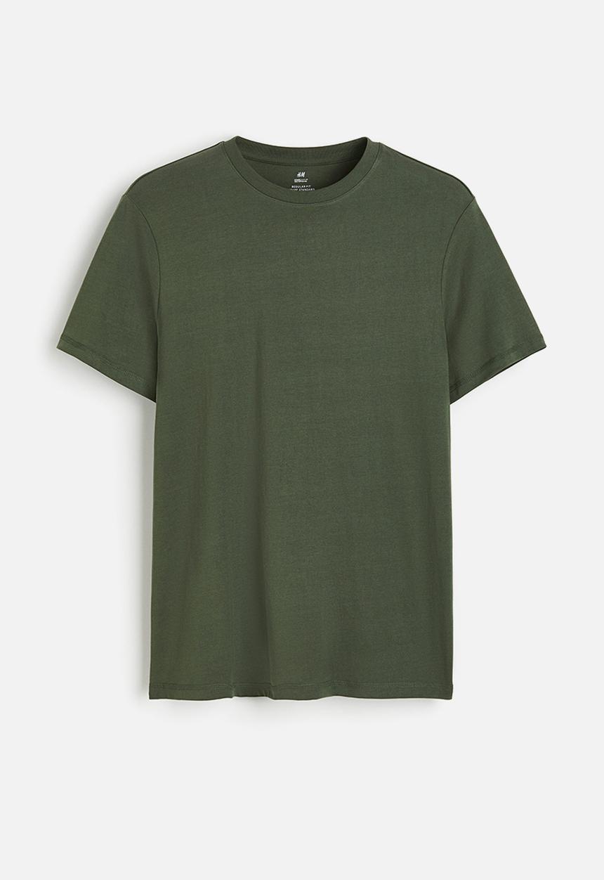 H&M - Coolmax® regular fit t-shirt - khaki green