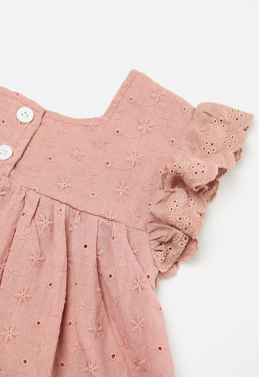 Pop Candy - Anglaise top & bloomer set - brown