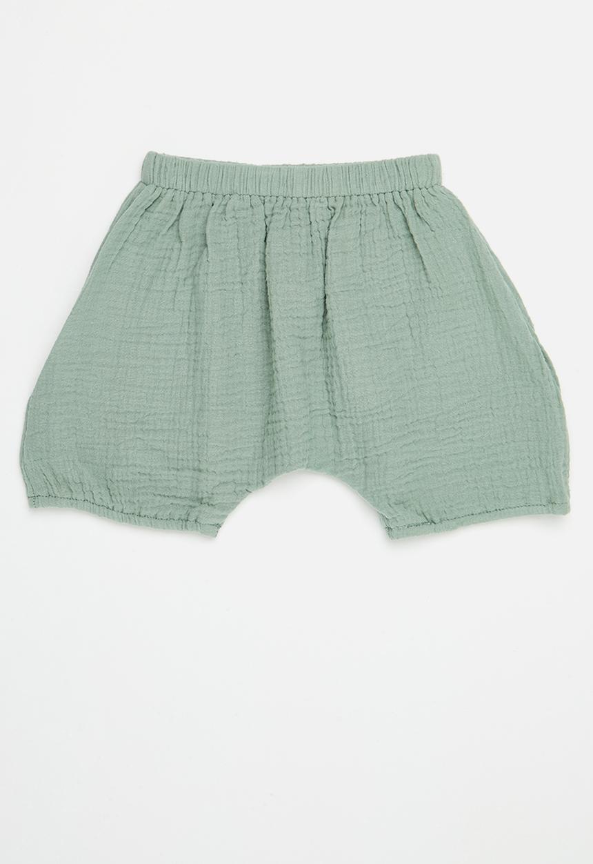 Pop Candy - Textured shorts-olive green