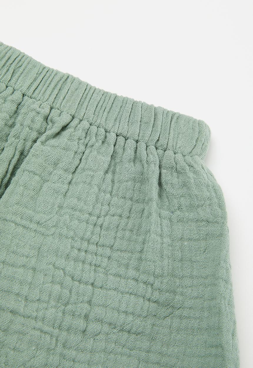 Pop Candy - Textured shorts-olive green