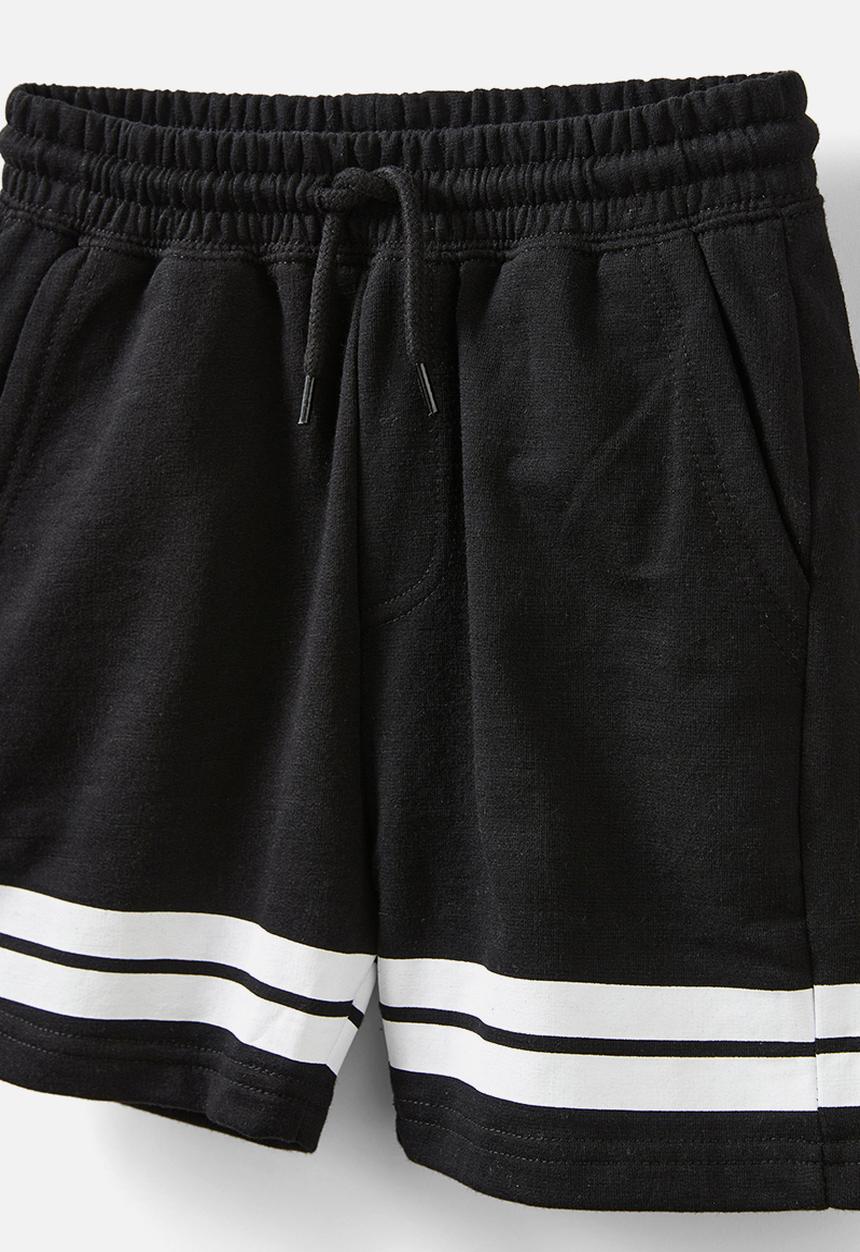 Cotton On - Henry slouch short - black/white stripe