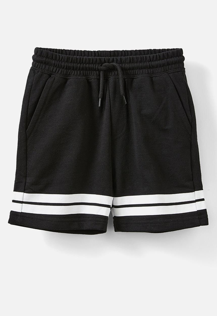 Cotton On - Henry slouch short - black/white stripe