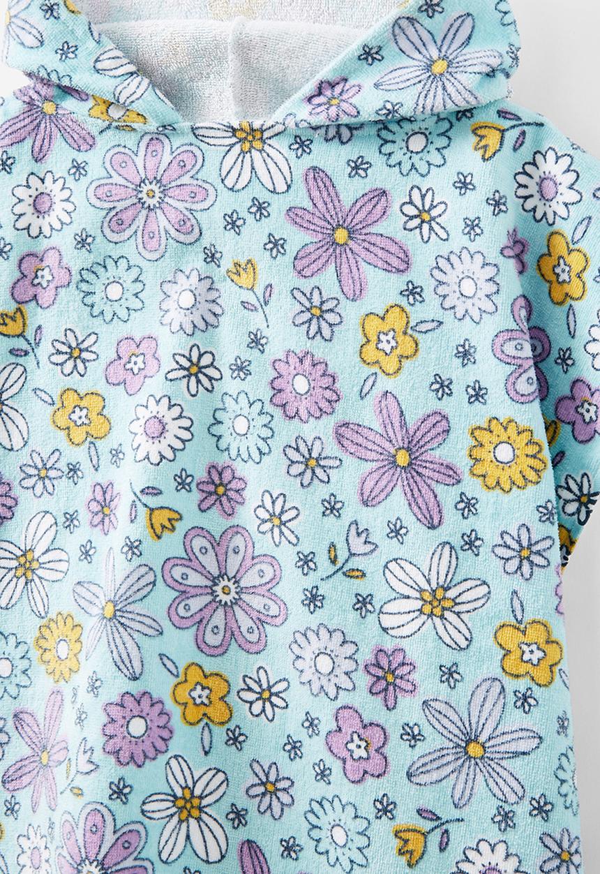 Cotton On - Kids hooded towel - barber blue/mimi ditsy