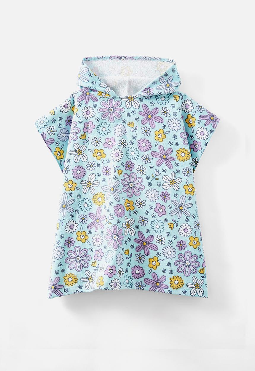Cotton On - Kids hooded towel - barber blue/mimi ditsy