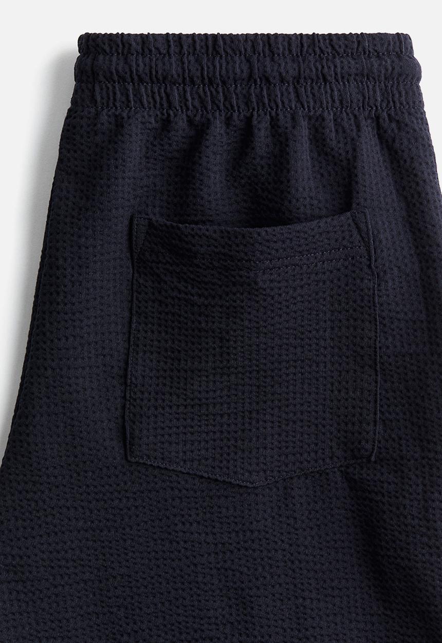 H&M - Regular fit waffled shorts - navy blue