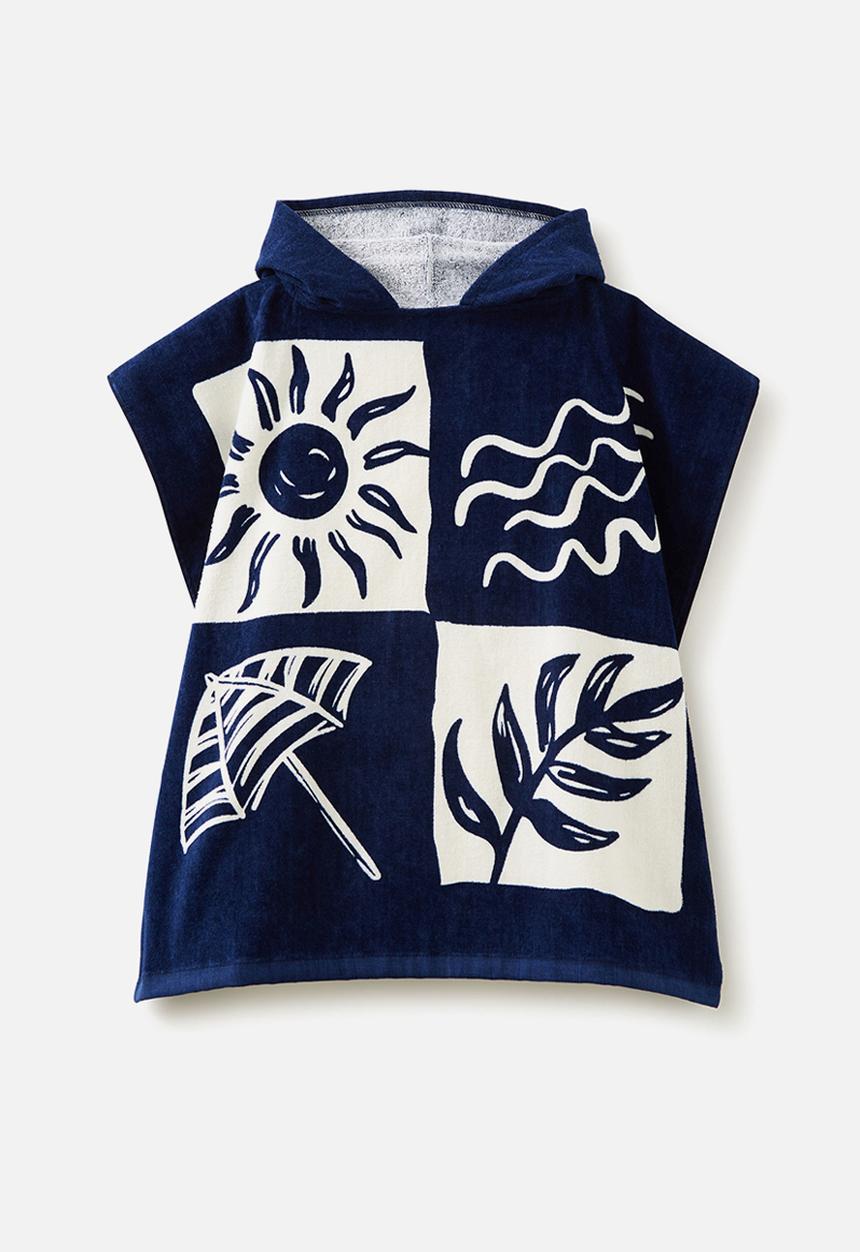 Cotton On - Kids hooded towel - in the navy/beach