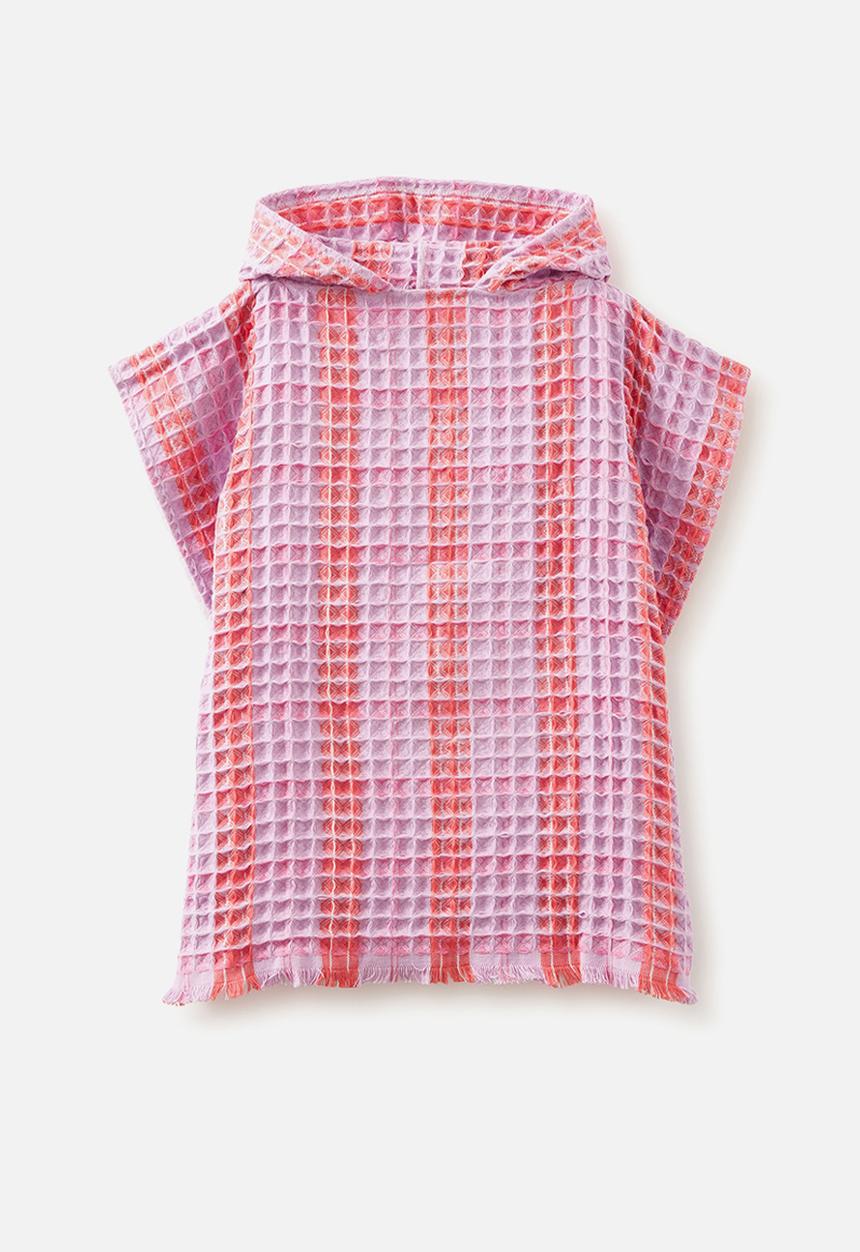Cotton On - Kids hooded towel - lilac drop/check waffle