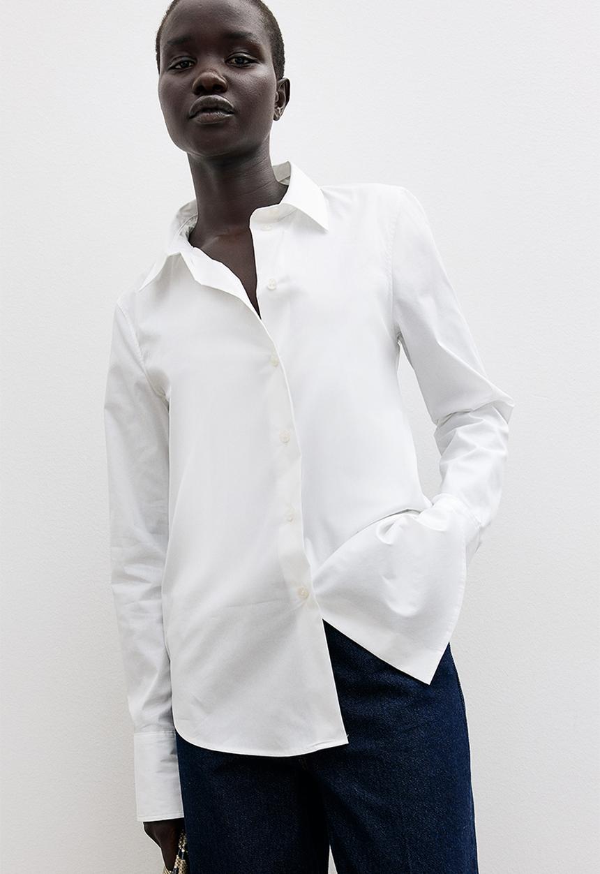 H&M - Cotton-blend shirt - white