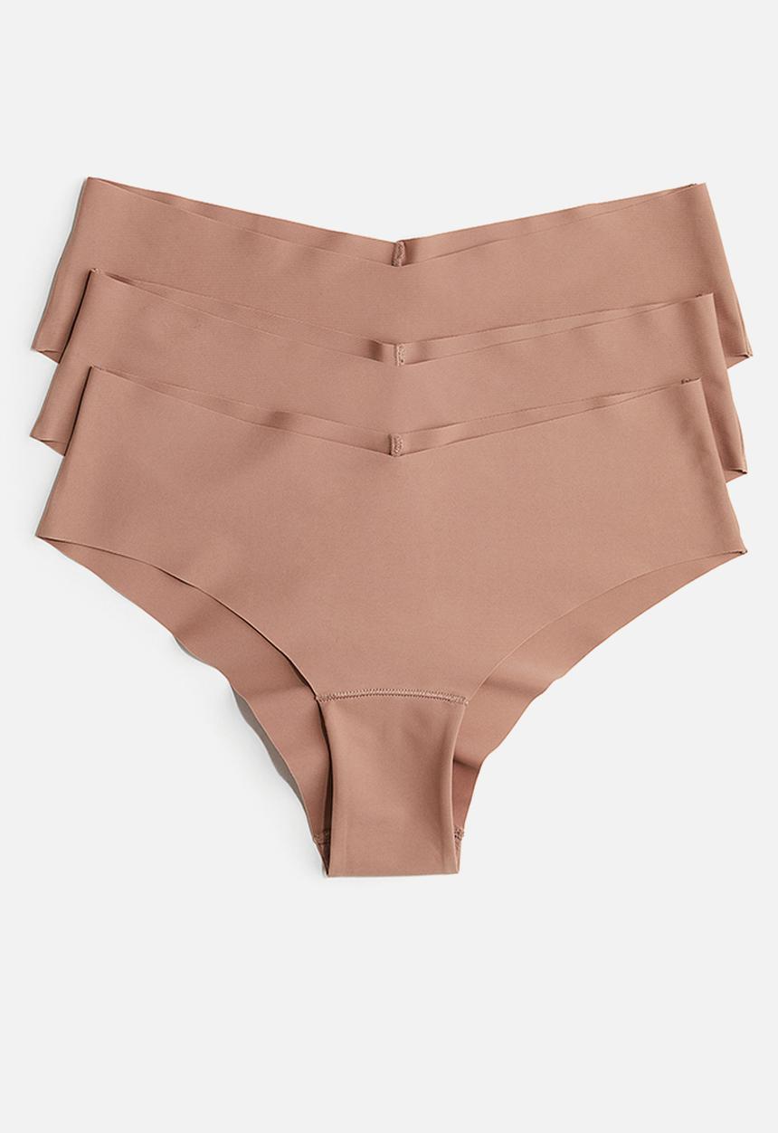 H&M - 3-Pack invisible hipster briefs - beige