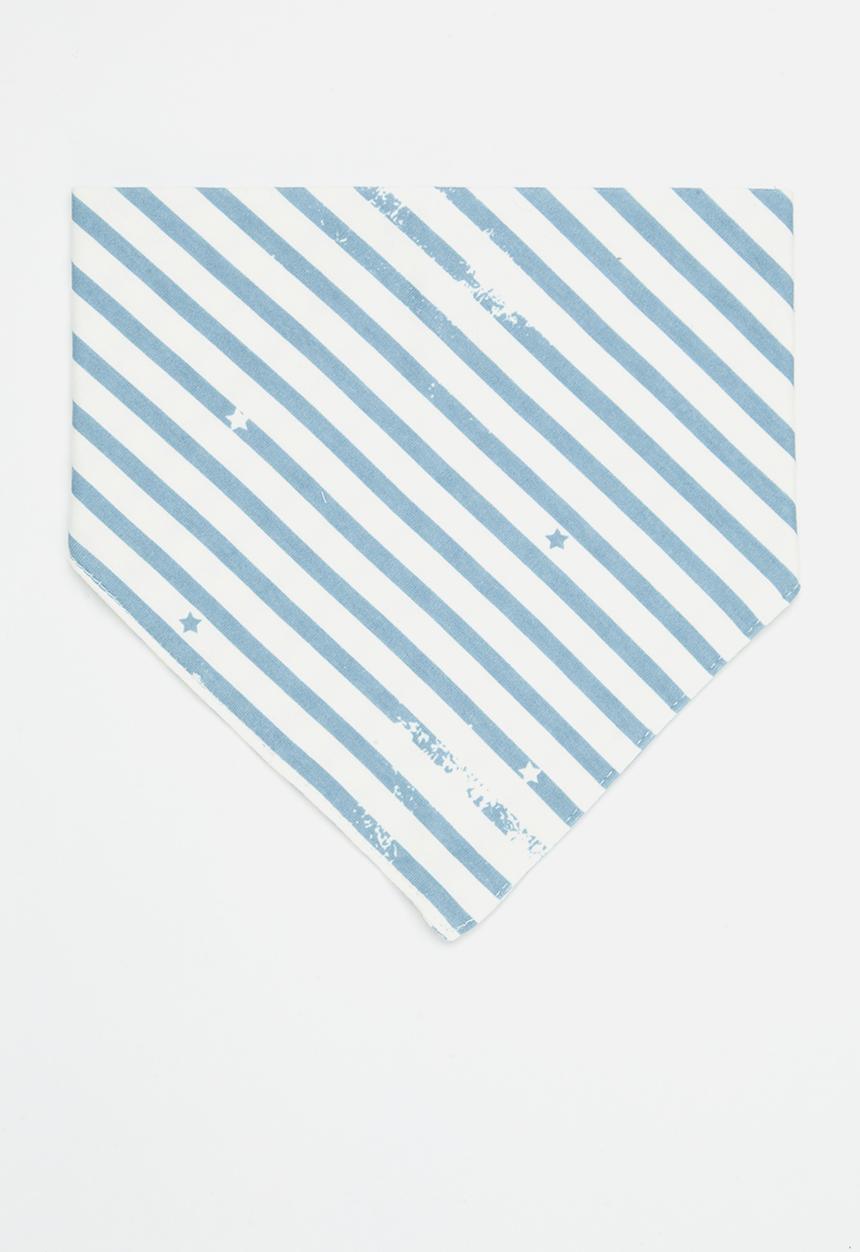 Pop Candy - 2 Pack striped bib set - blue & white