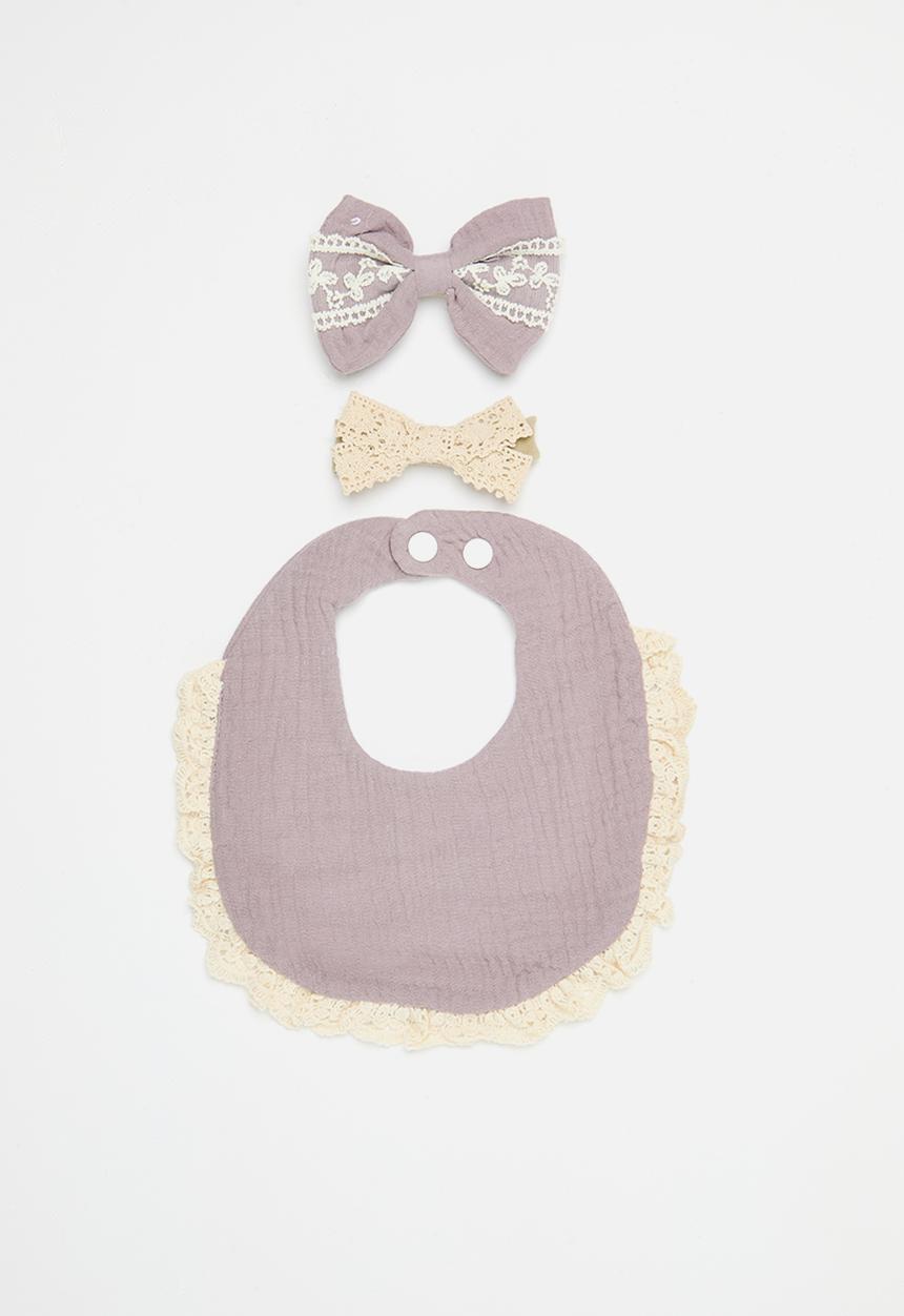 Pop Candy - Bib & headband set-purple