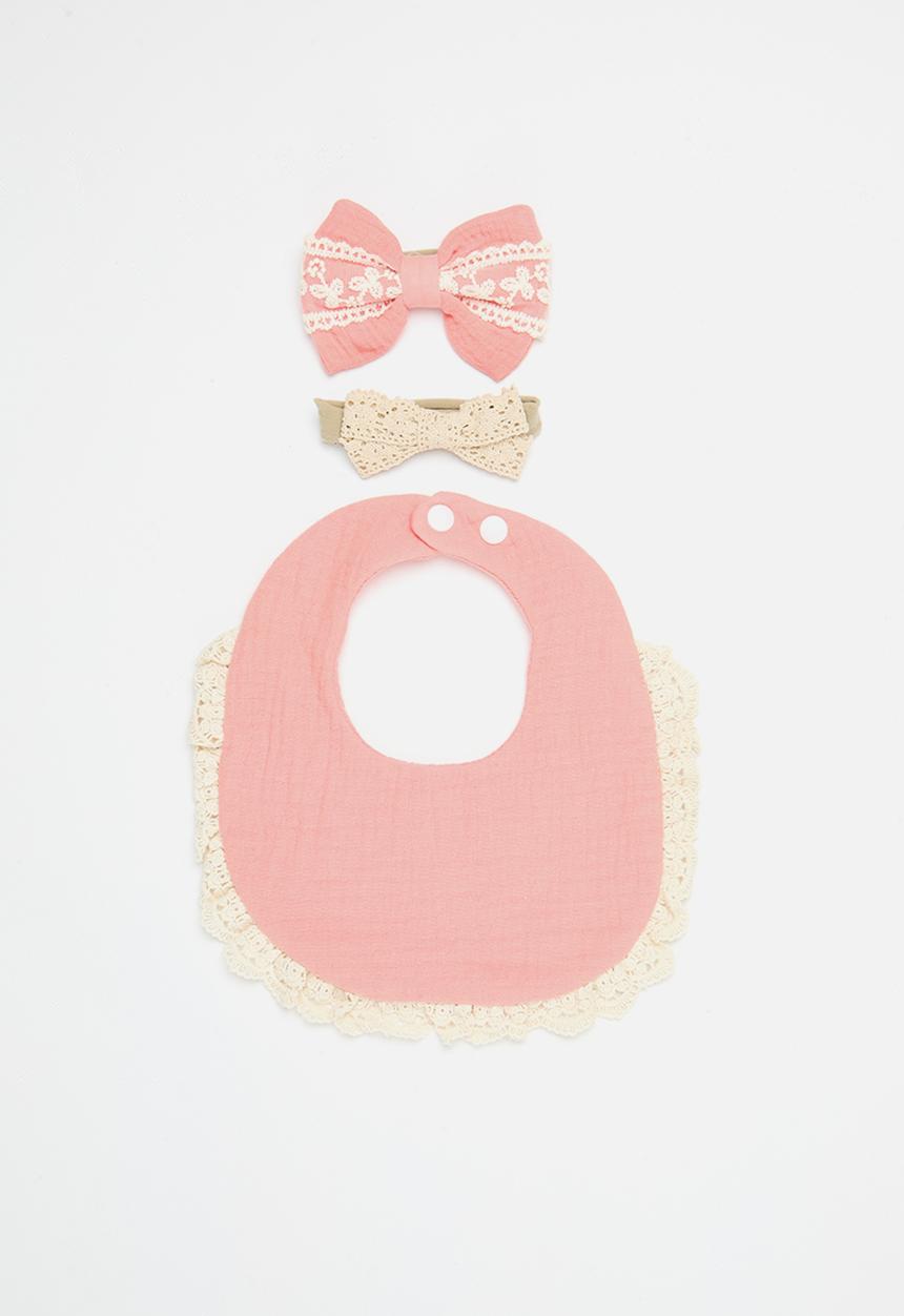 Pop Candy - Bib & headband set - pink