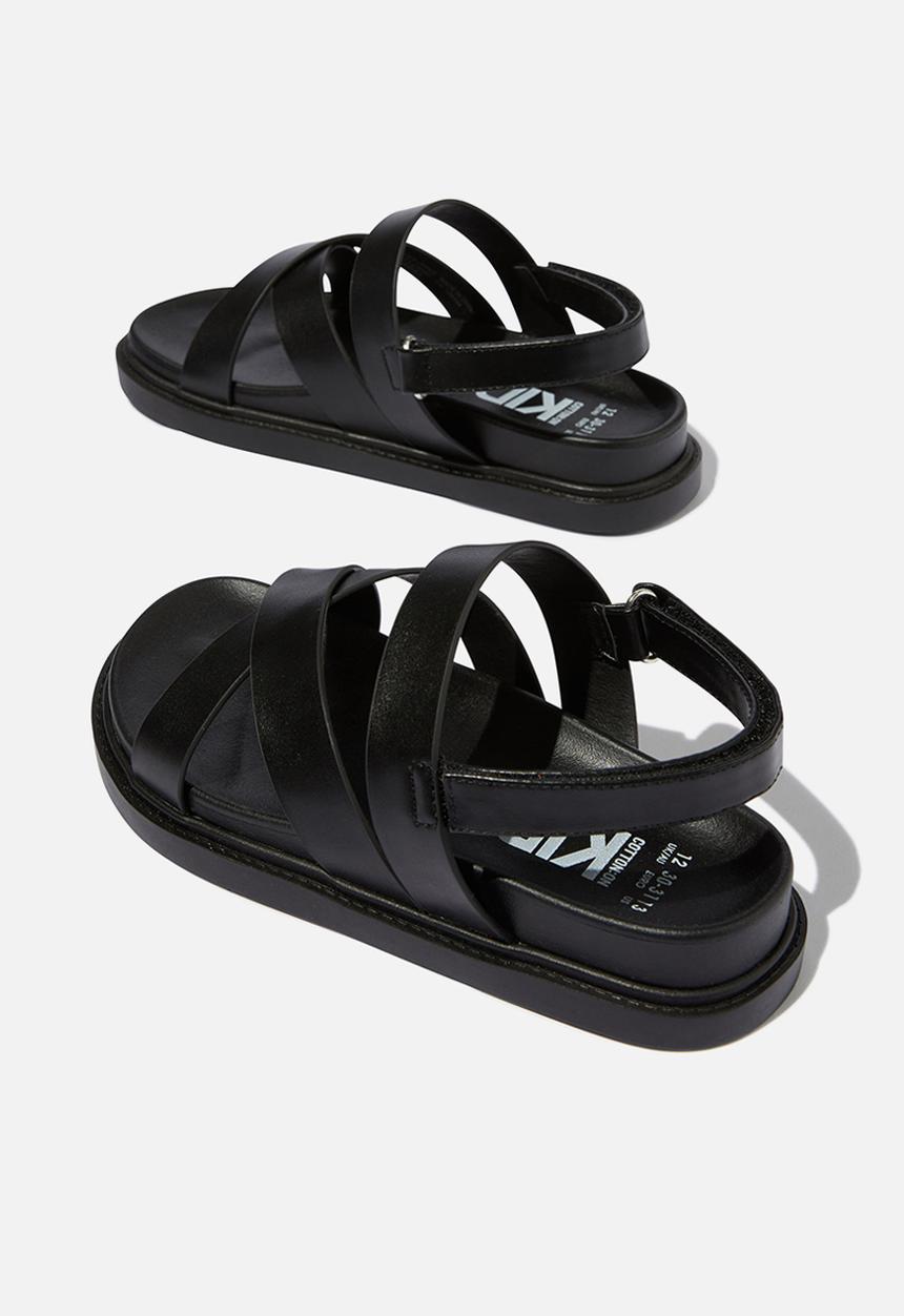 Cotton On - Blair multi strap sandal - black