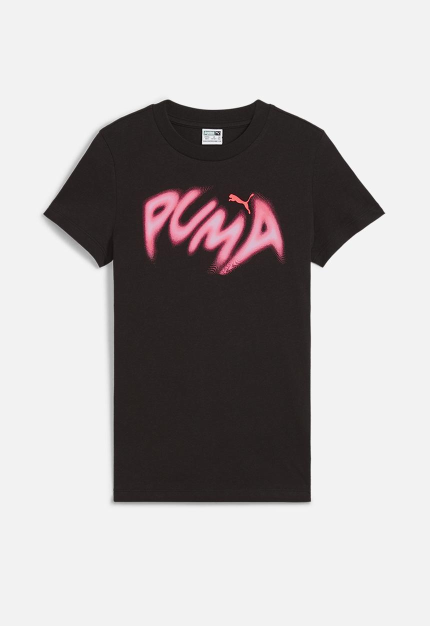 PUMA - Graphics Warped Puma Tee G - Puma Black