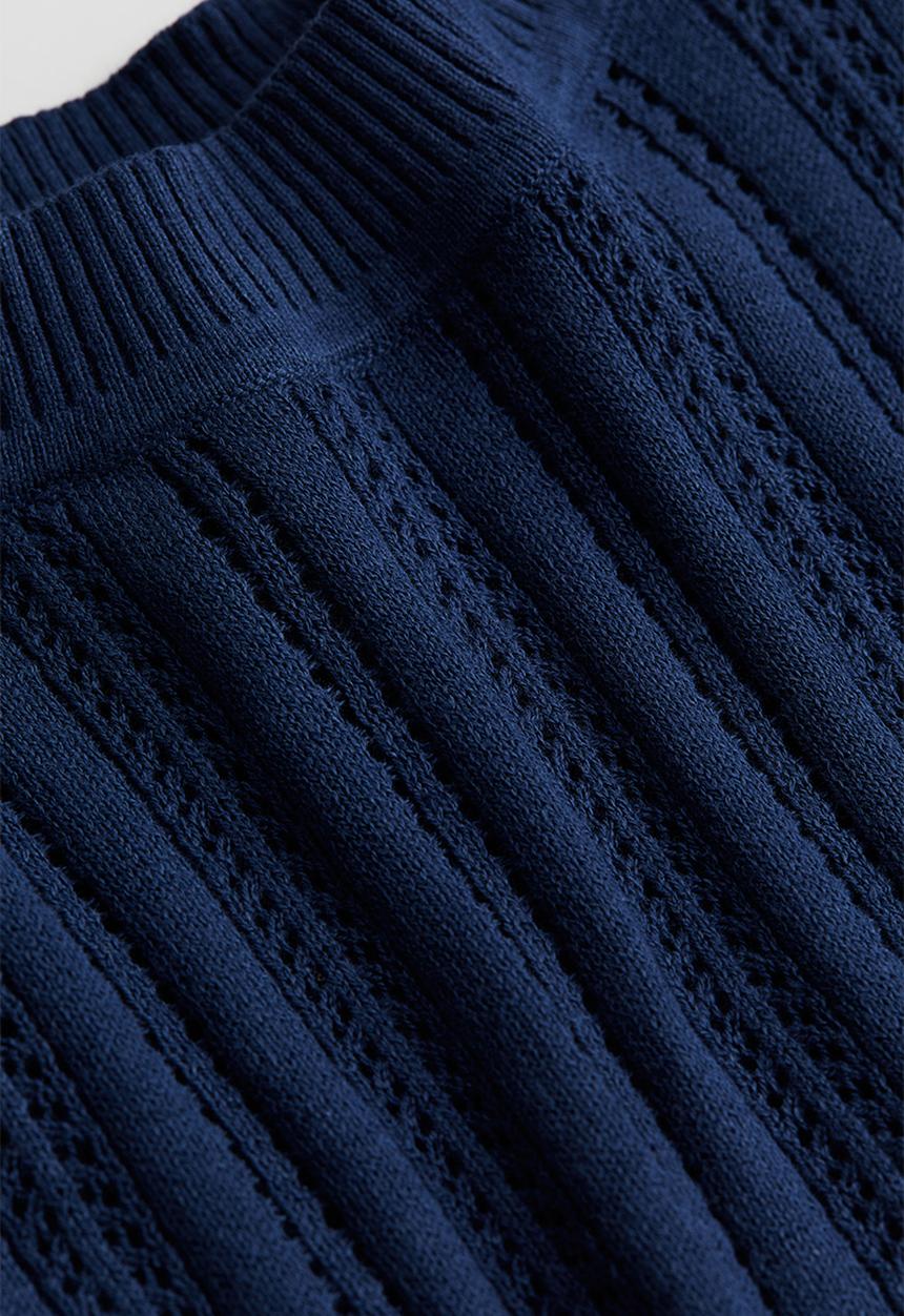 H&M - Textured-knit top - navy blue