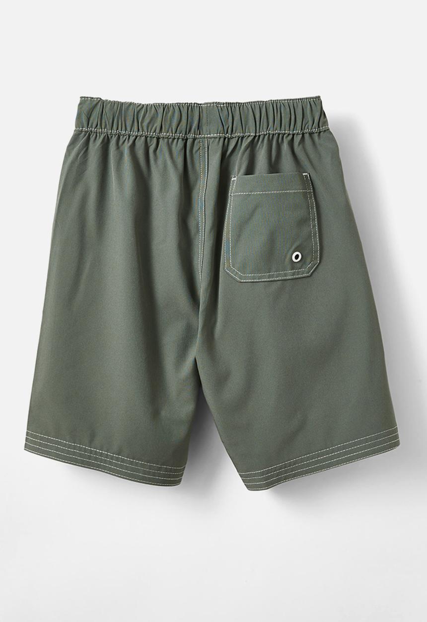 Cotton On - Bobby stretch board short - swag green/white stitch