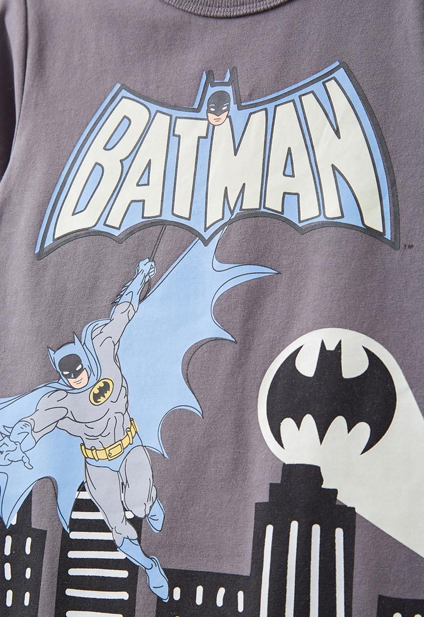 Cotton On - Jordan short sleeve pyjama set license - lcn wb rabbit grey/batman glow