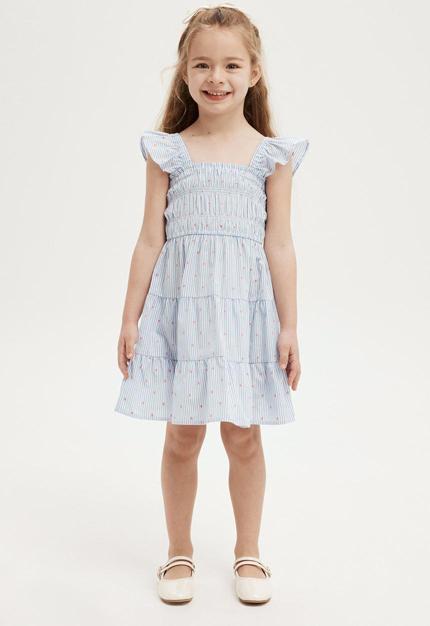 Cotton On - Kennedy tiered dress - dusk blue stripe