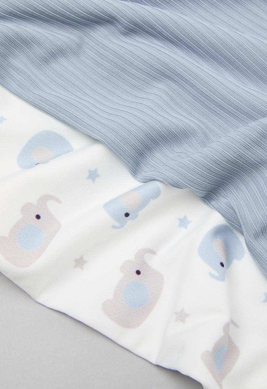 Pop Candy - 2 Pack swaddle set-white & light blue