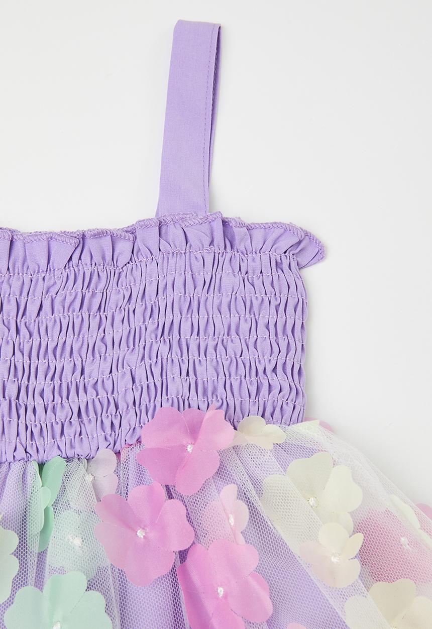 Pop Candy - Embellished Floral dress - purple