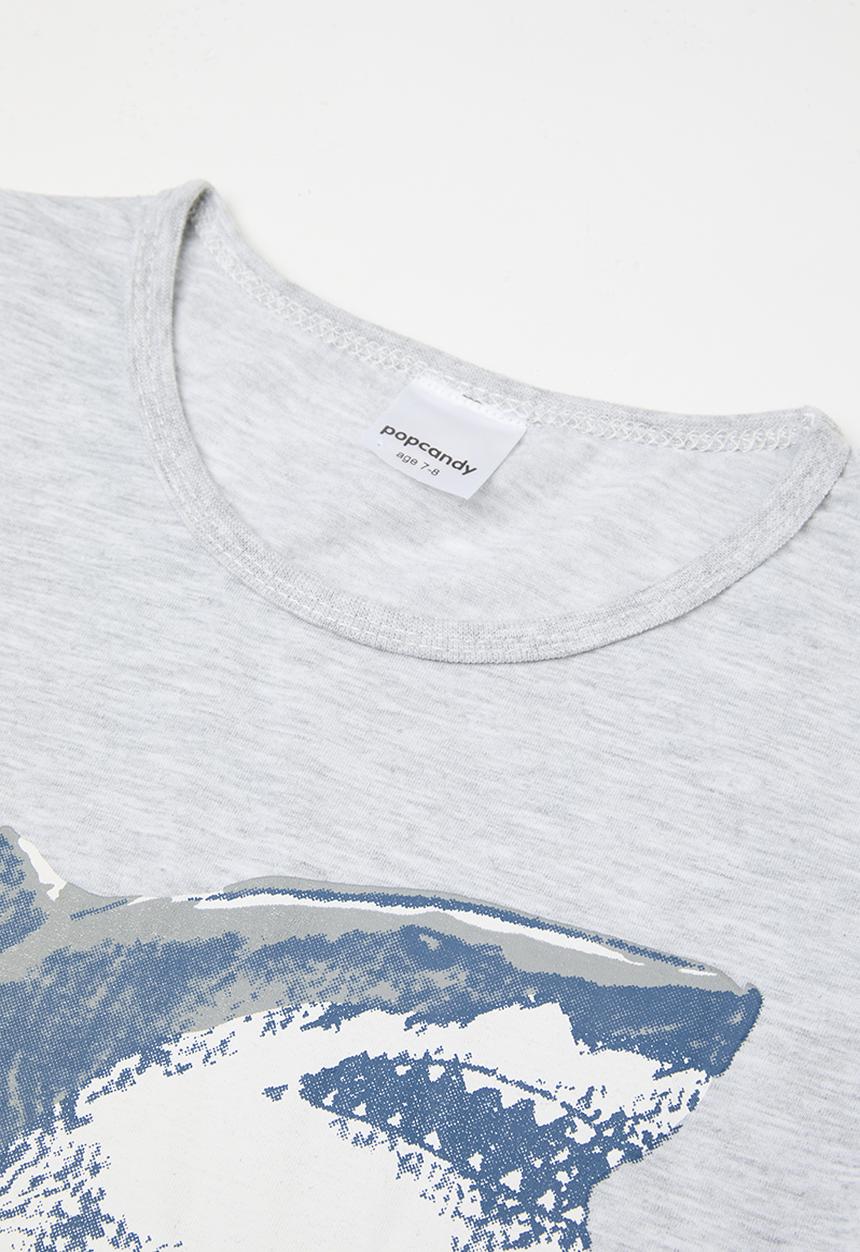 Pop Candy - Printed pj set - grey & navy blue