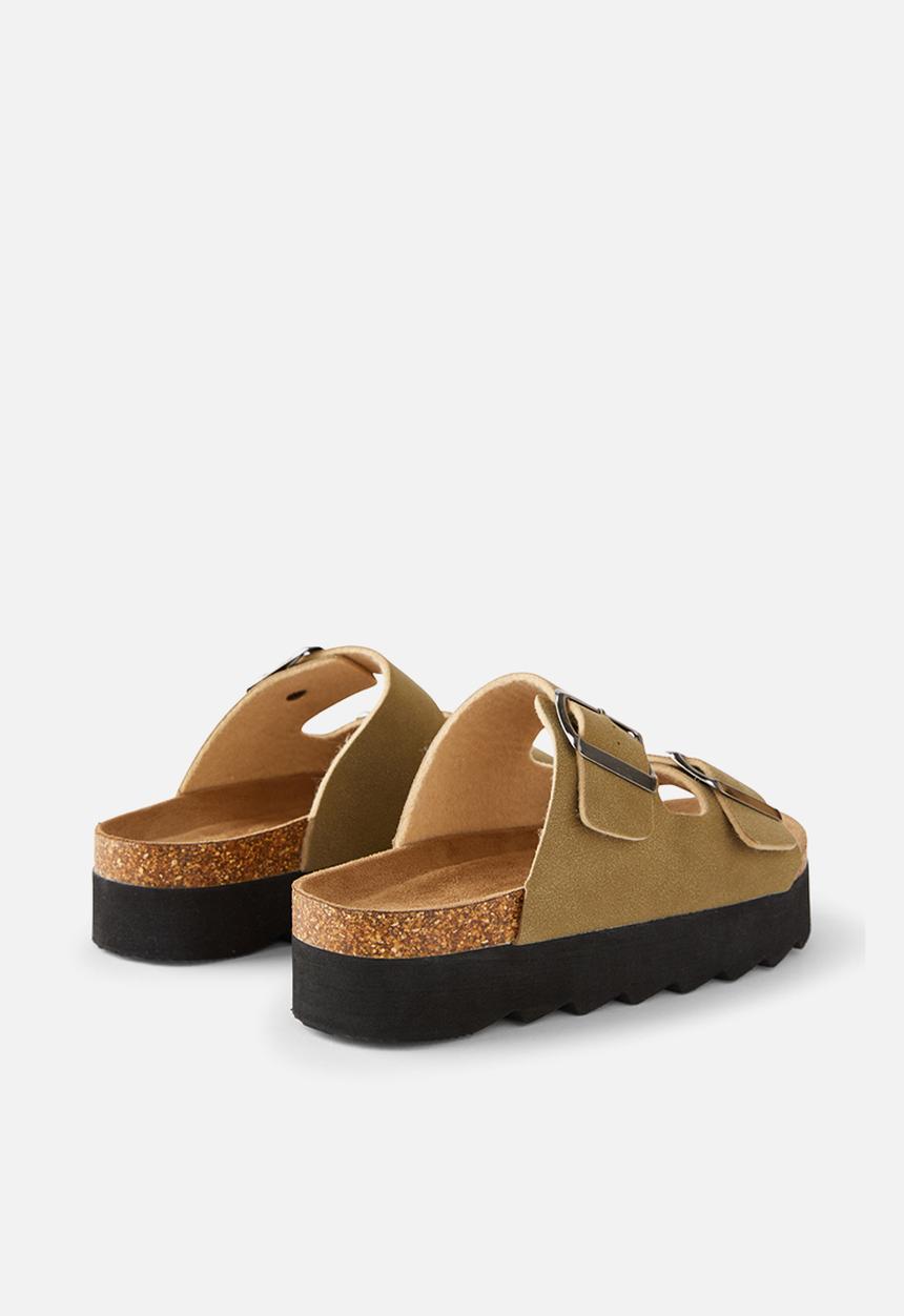 Cotton On - Rex Flatform Buckle Slide - Sage Micro