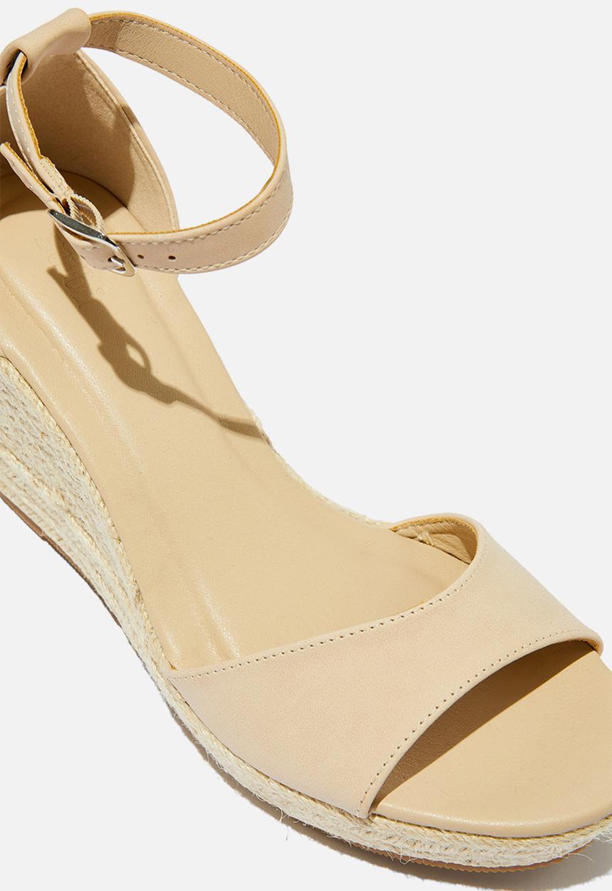 Cotton On - Luna Single Vamp Espadrille Heel - Stone Nubuck