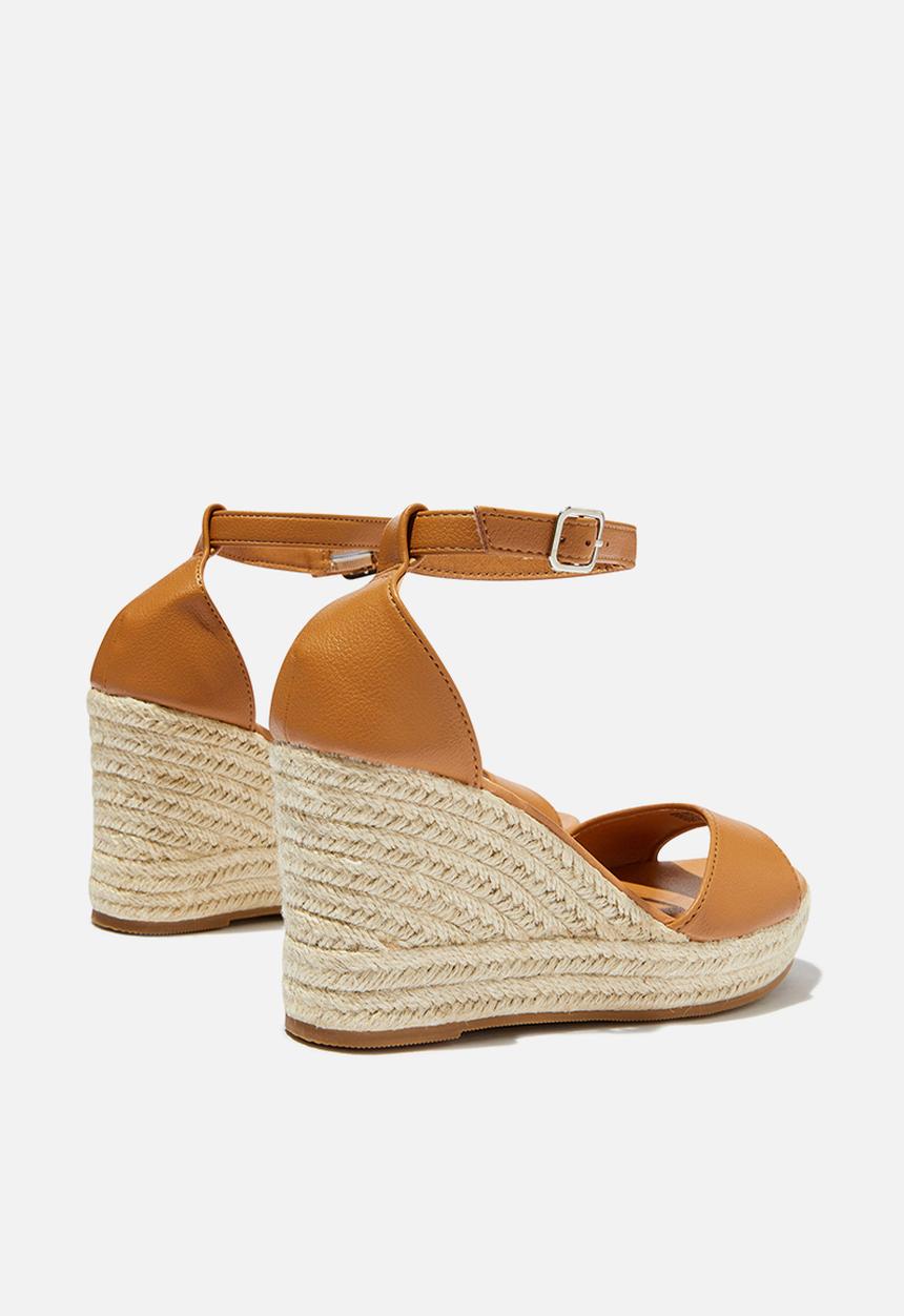 Cotton On - Luna Single Vamp Espadrille Heel - Camel Pebbled