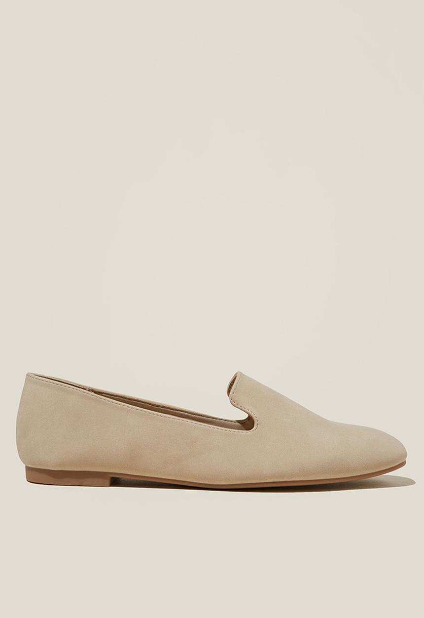 Cotton On - Sophie Slipper Cut Loafer - Stone Nubuck