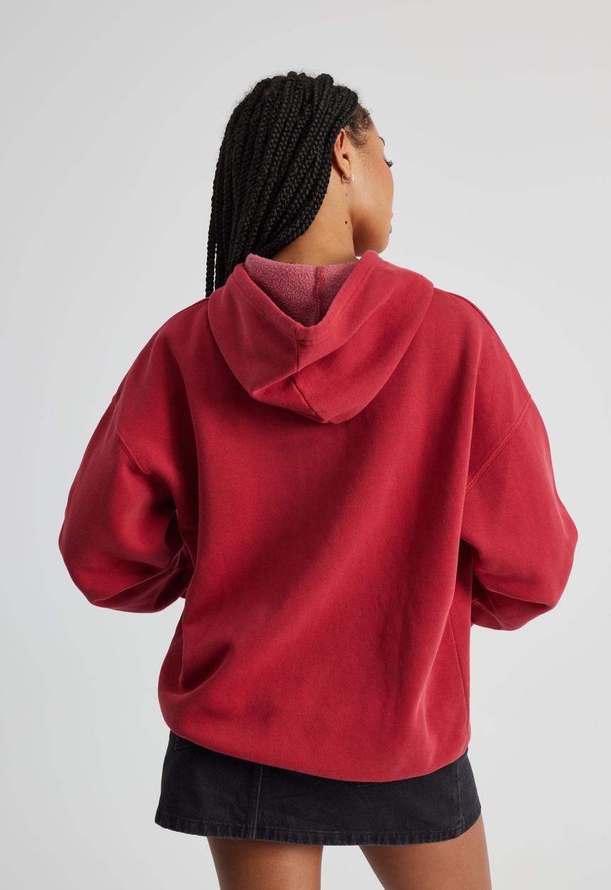 Factorie - Washed Zip Through Hoodie - Washed Scooter