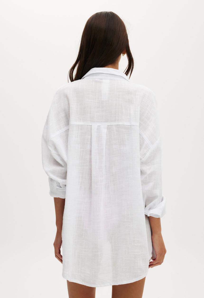 Cotton On - The Essential Beach Shirt - White