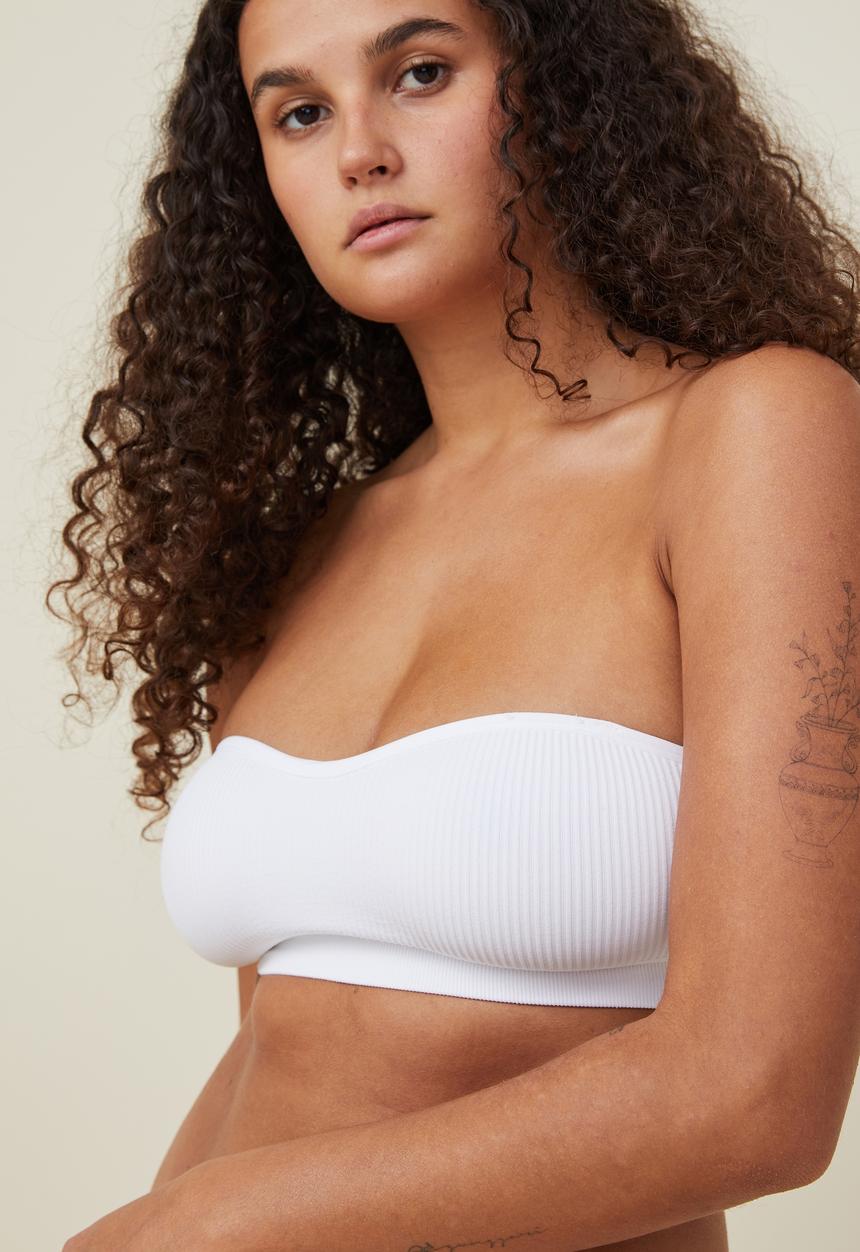 Cotton On - Seamless Sweetheart Padded Bandeau - White