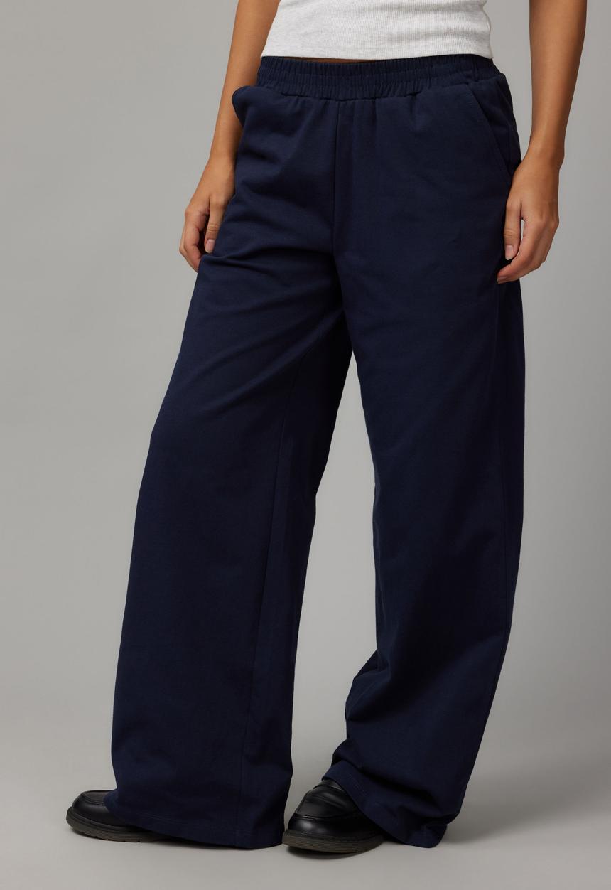 Factorie - Wide Leg Trackpant - Navy Blazer