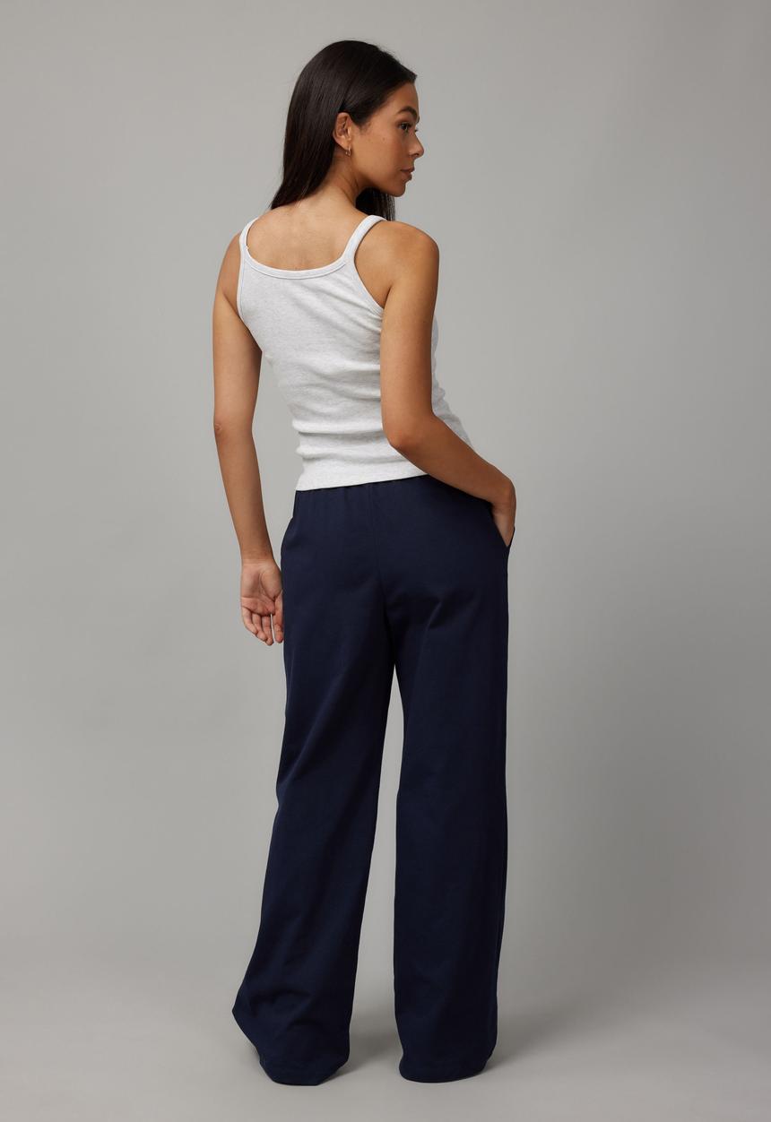 Factorie - Wide Leg Trackpant - Navy Blazer