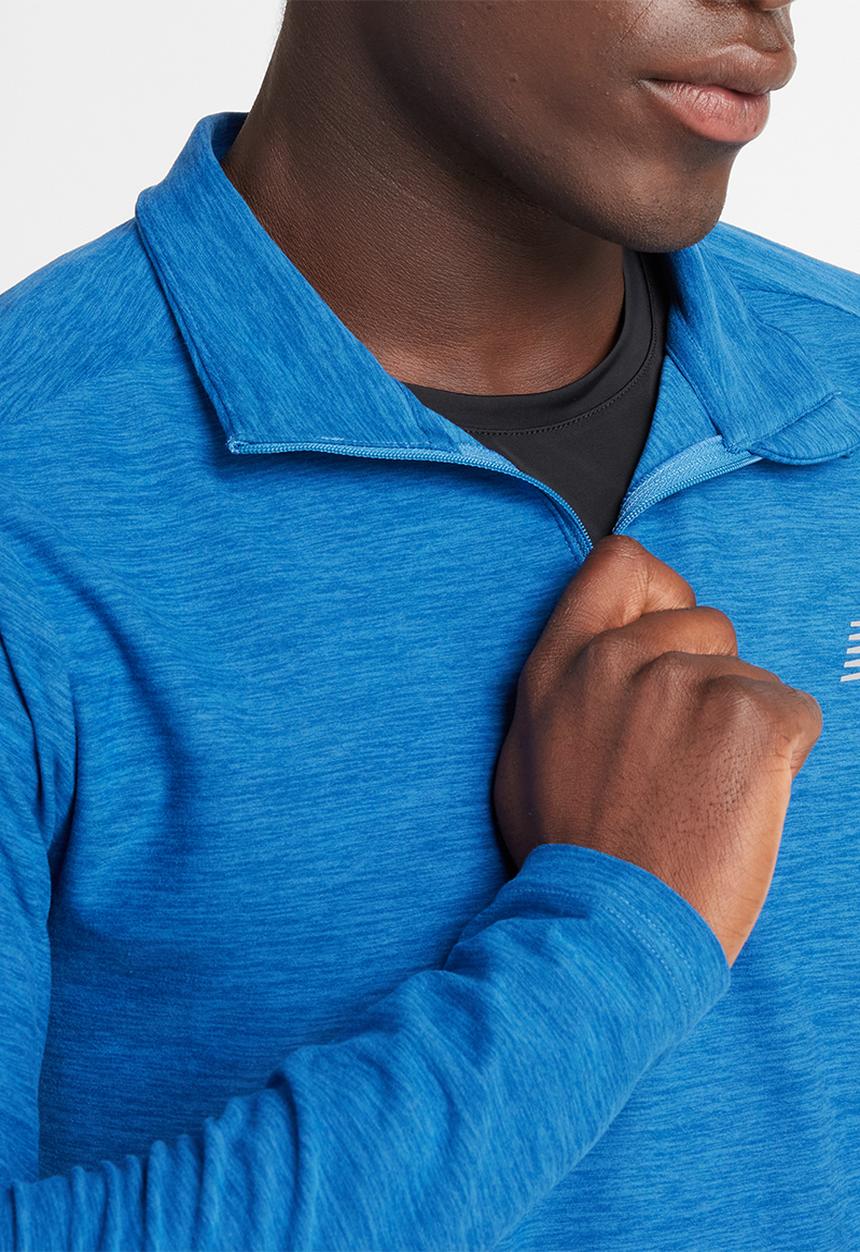 New Balance  - New Balance Space Dye QTR Zip - Blue Agate