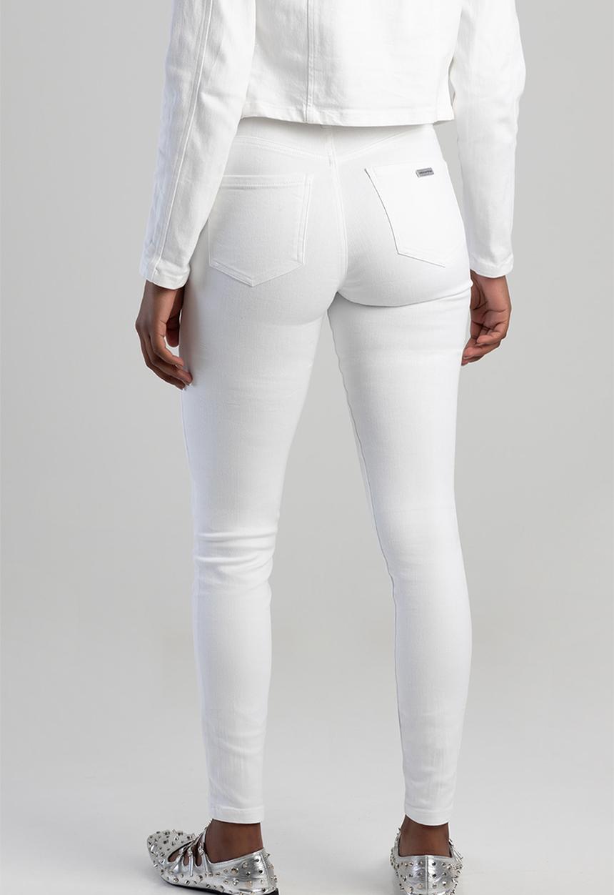 SISSY BOY - Polly: Mid Waist Basic Skinny  - White