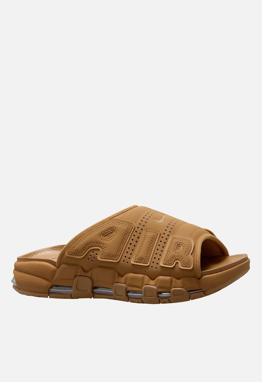AIR More Uptempo Slide - Flax/Fax-Gum Med Brown-Clear